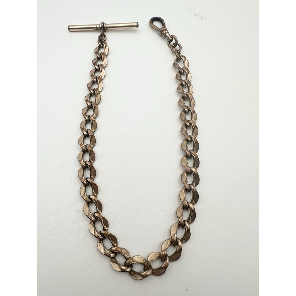 Antique Signed Pocket Fob Watch Chain